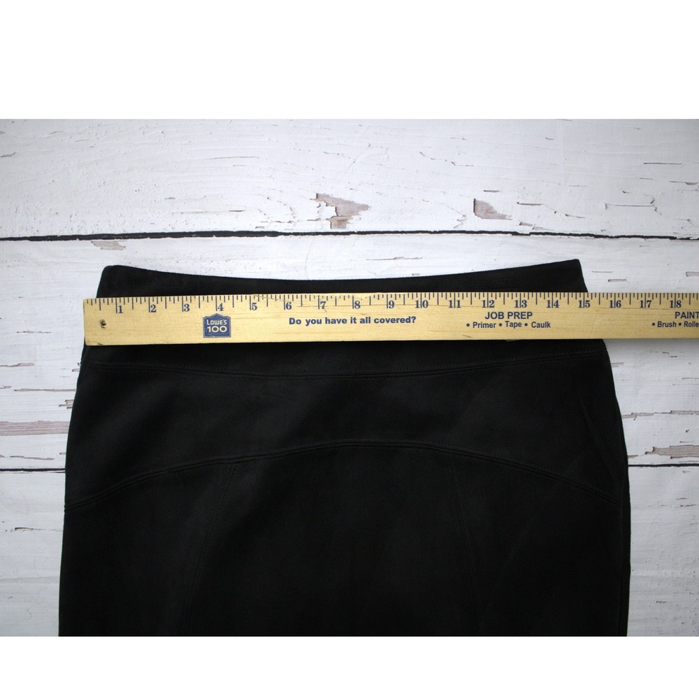 Marc New York Andrew Marc Black Faux Suede Pencil Skirt Small M3MSE319 - Picture 6 of 8